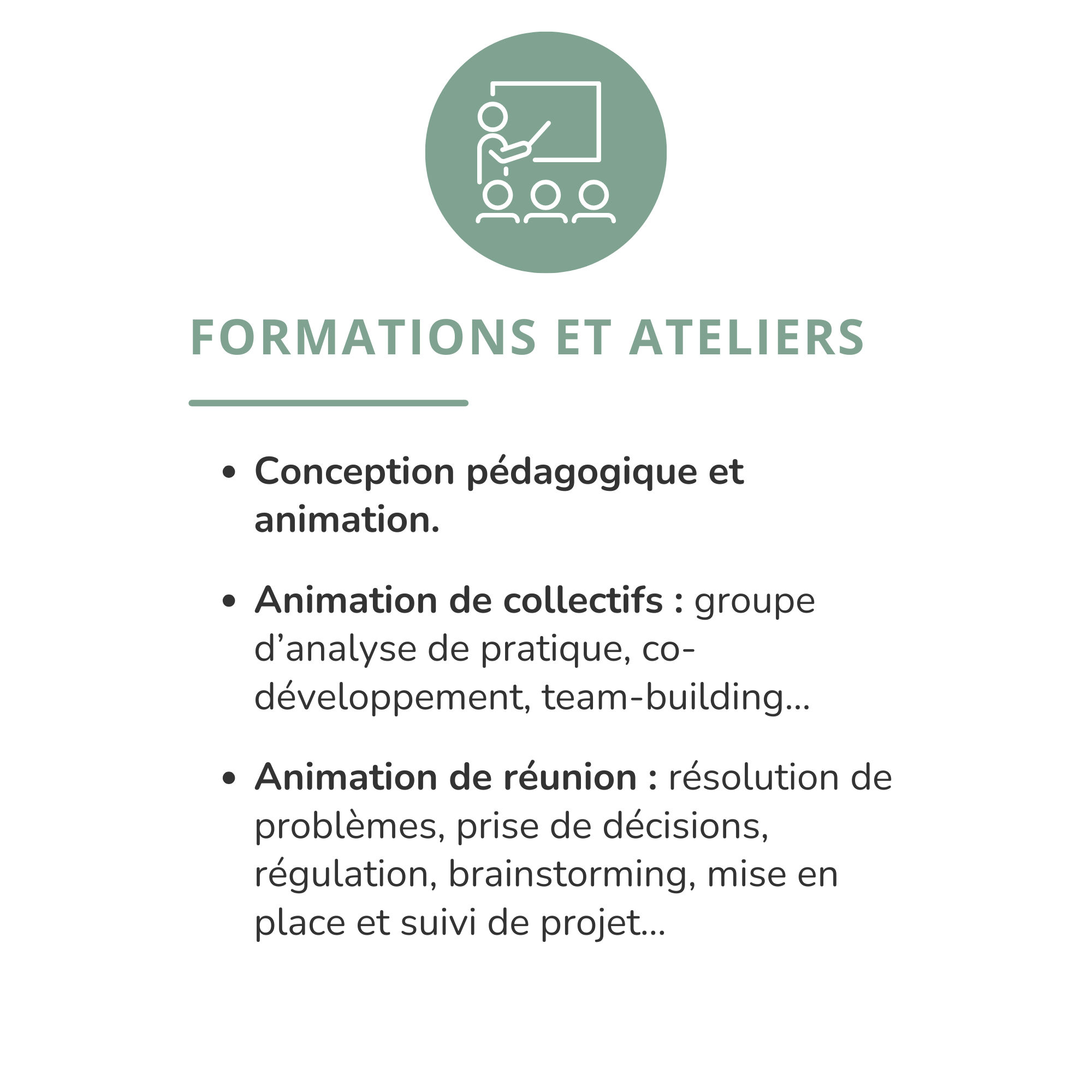 Conseil en organisation : nous proposons des formations et ateliers - Cabinet Entresens Conseil - Psychologue à Toulouse